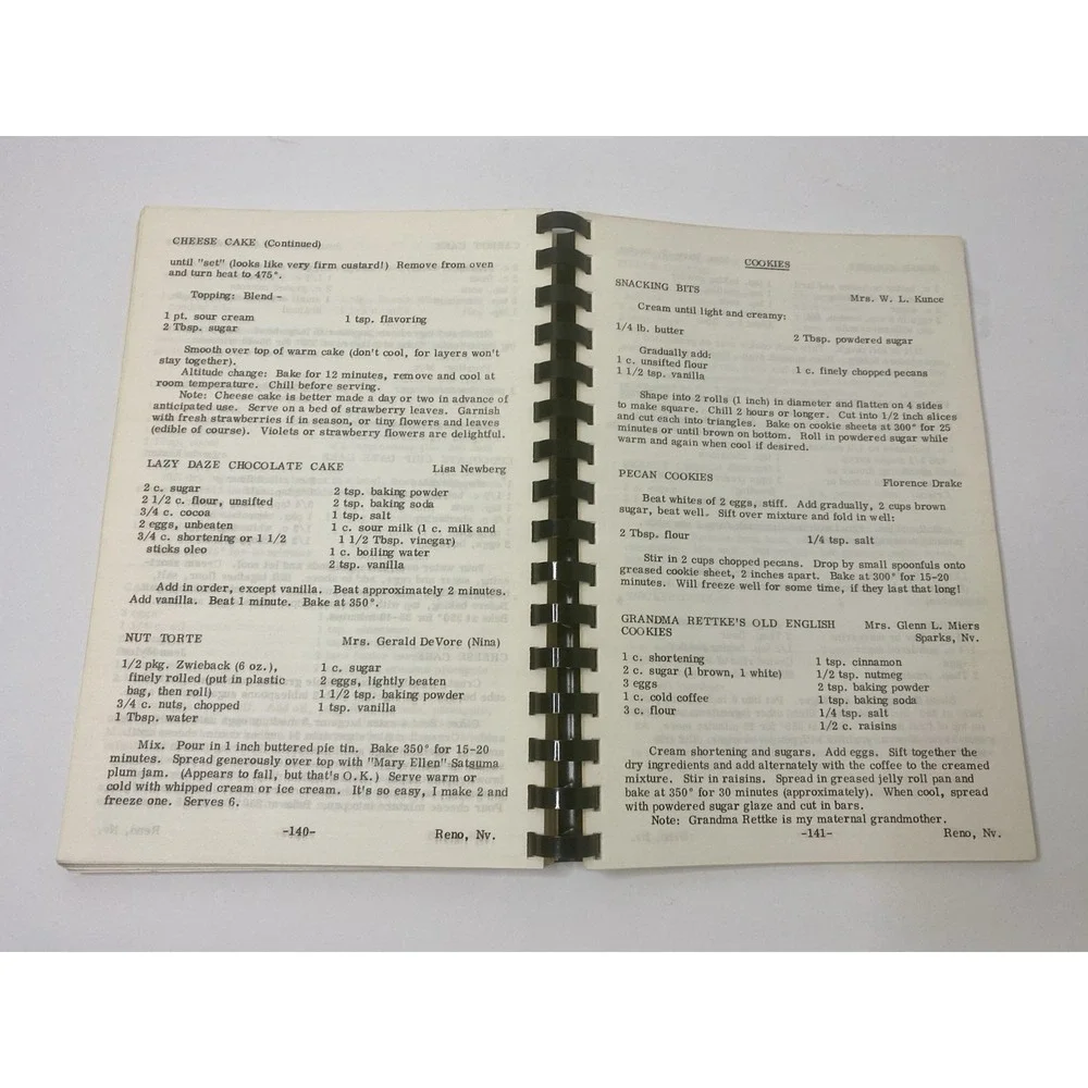 St John's‎ Presbyterian Church Reno Nevada Cookbook Vintage Recipes 1970s